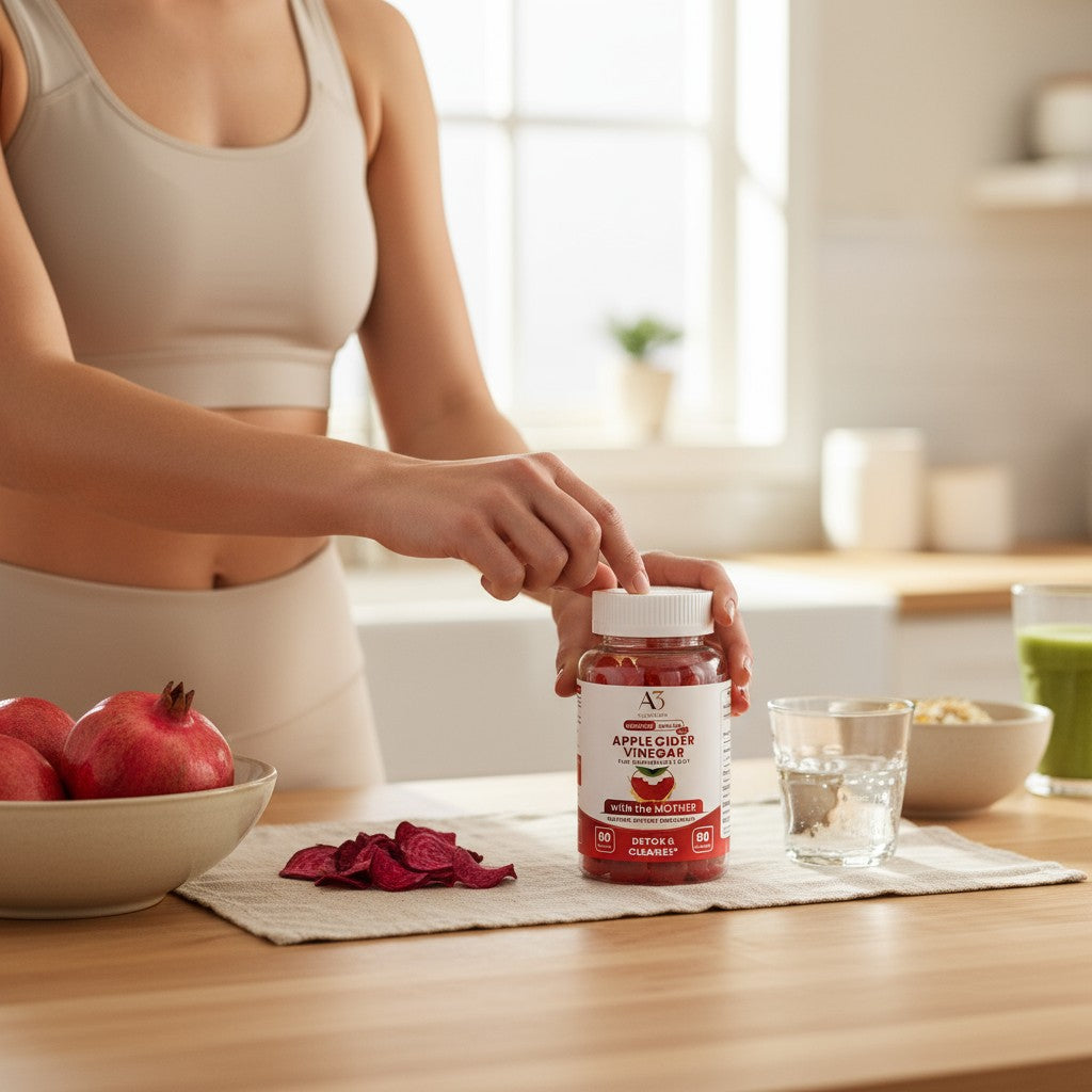 Vinagre de manzana en gominolas para tu salud digestiva